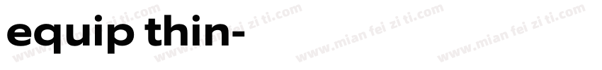 equip thin字体转换